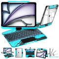TabShell Y2K Transparent Blue 360° Rotating iPad Keyboard Case