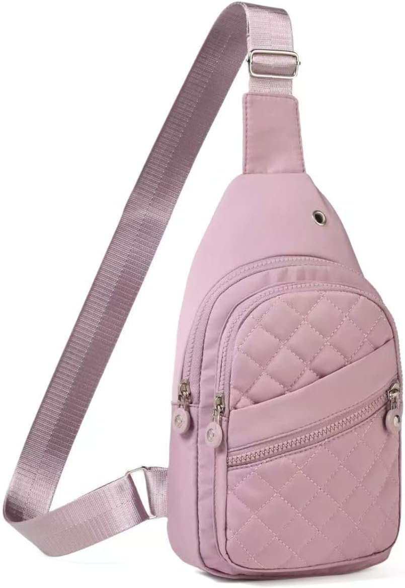 AOSTIHOT Sling Bag Small Crossbody Bags for Women Men, Quilted Cross Body Sling backpack for Travel Daily Commutes