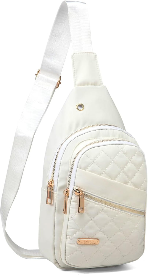 AOSTIHOT Sling Bag Small Crossbody Bags for Women Men, Quilted Cross Body Sling backpack for Travel Daily Commutes