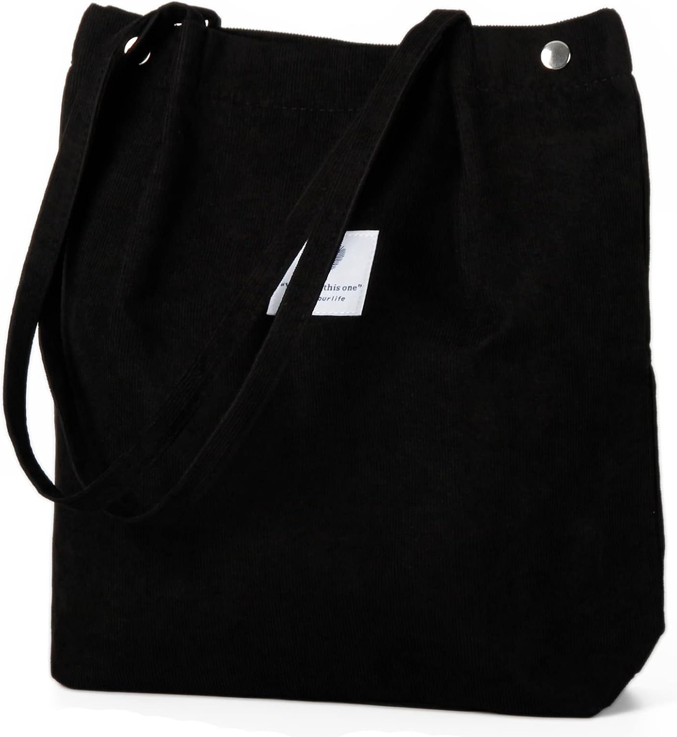 Corduroy Tote Bag Cute Tote Bags for Women Shoulder Bag with Inner Pocket for Work Beach Travel and Shopping Grocery