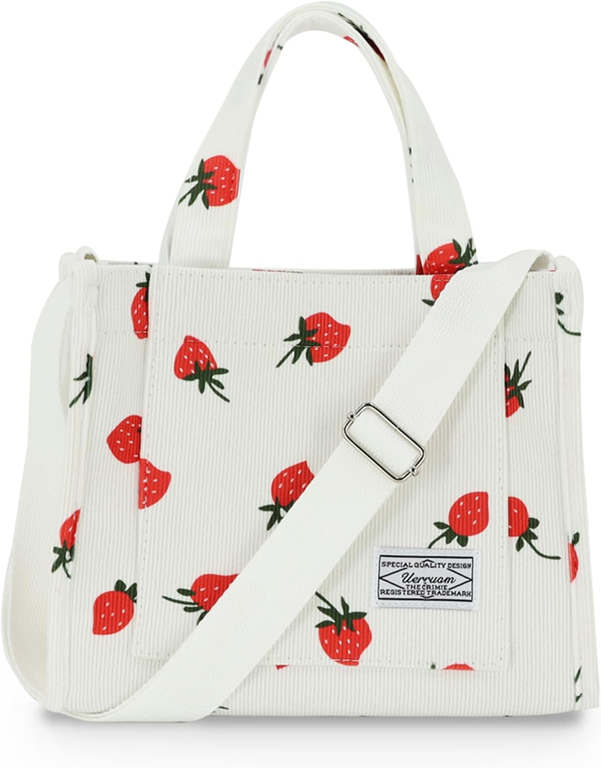 Tote Bag for Women with Compartments,Corduroy Tote for Work Travel College Book Bag Women Purse Handbag Crossbody Bag