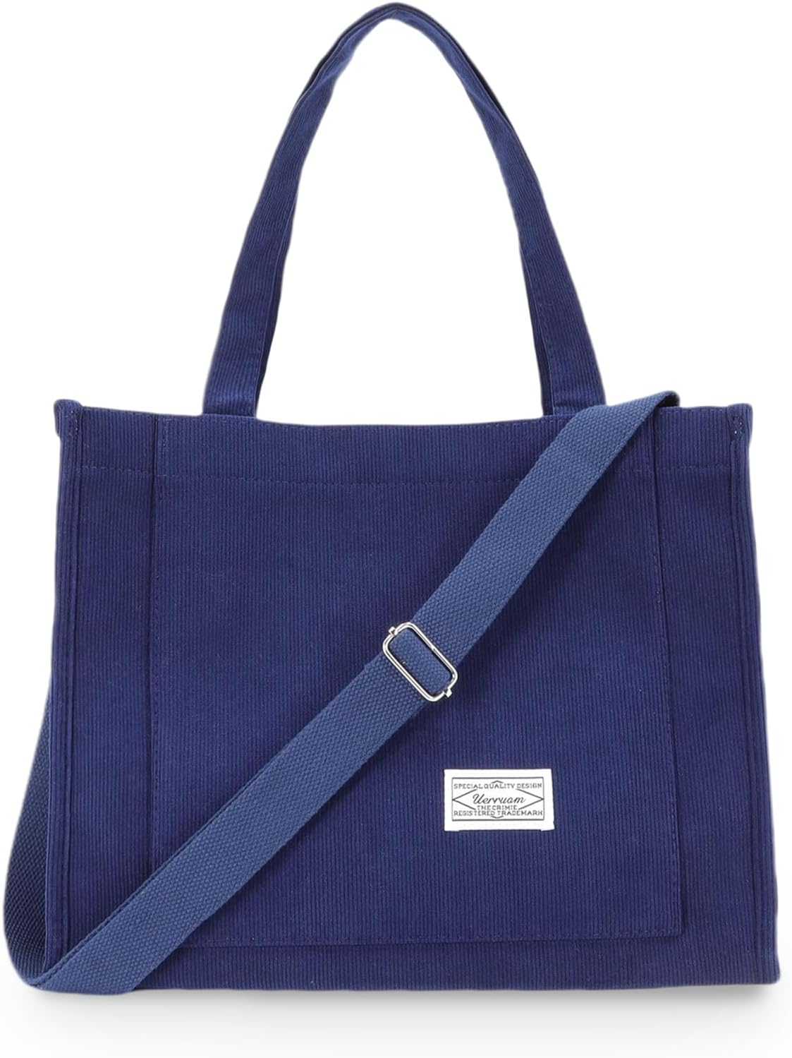 Tote Bag for Women with Compartments,Corduroy Tote for Work Travel College Book Bag Women Purse Handbag Crossbody Bag