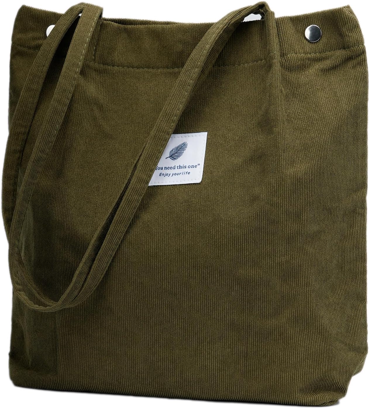 Corduroy Tote Bag Cute Tote Bags for Women Shoulder Bag with Inner Pocket for Work Beach Travel and Shopping Grocery