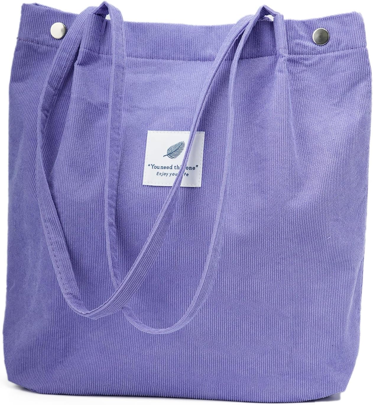 Corduroy Tote Bag Cute Tote Bags for Women Shoulder Bag with Inner Pocket for Work Beach Travel and Shopping Grocery