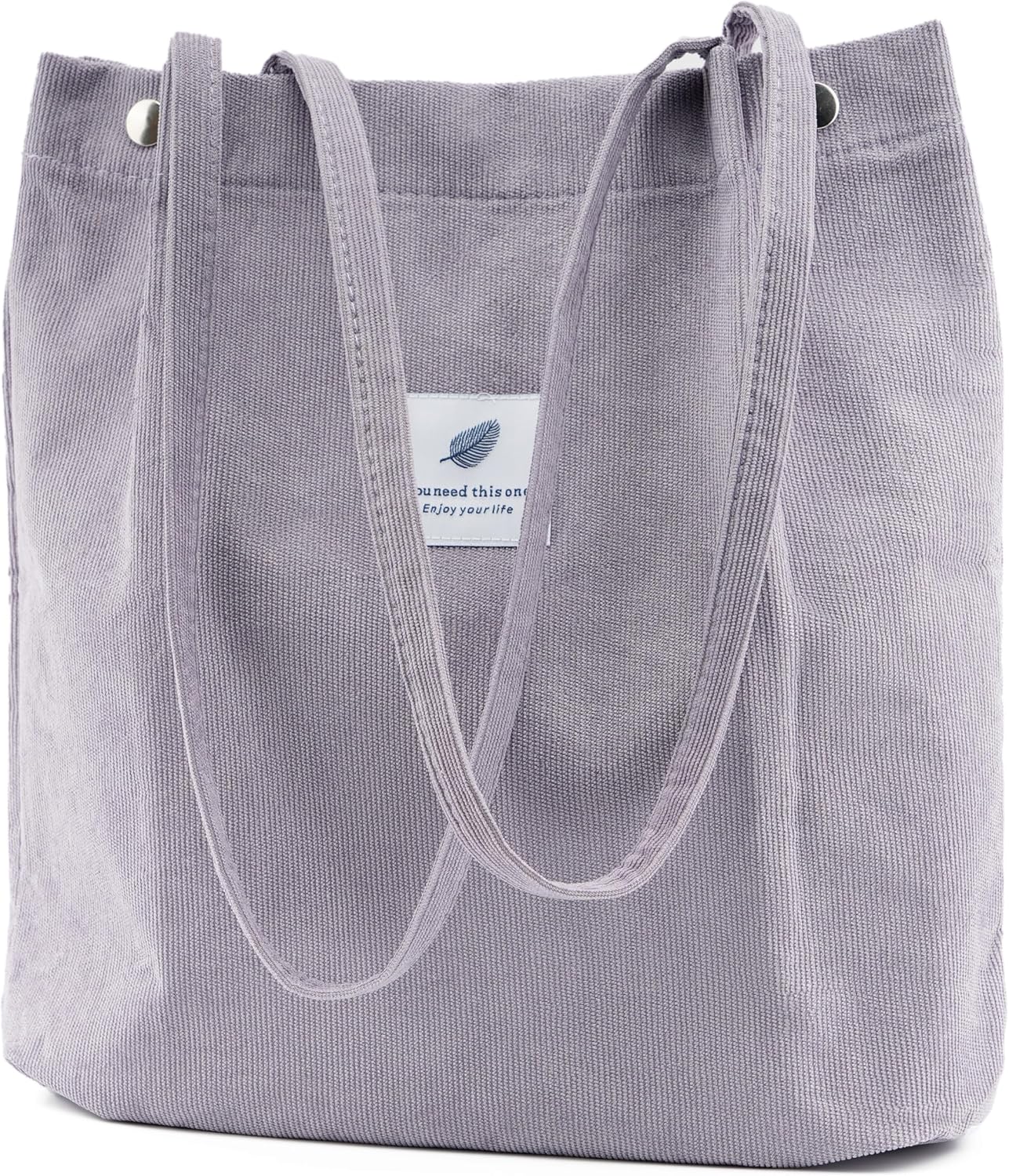 Corduroy Tote Bag Cute Tote Bags for Women Shoulder Bag with Inner Pocket for Work Beach Travel and Shopping Grocery