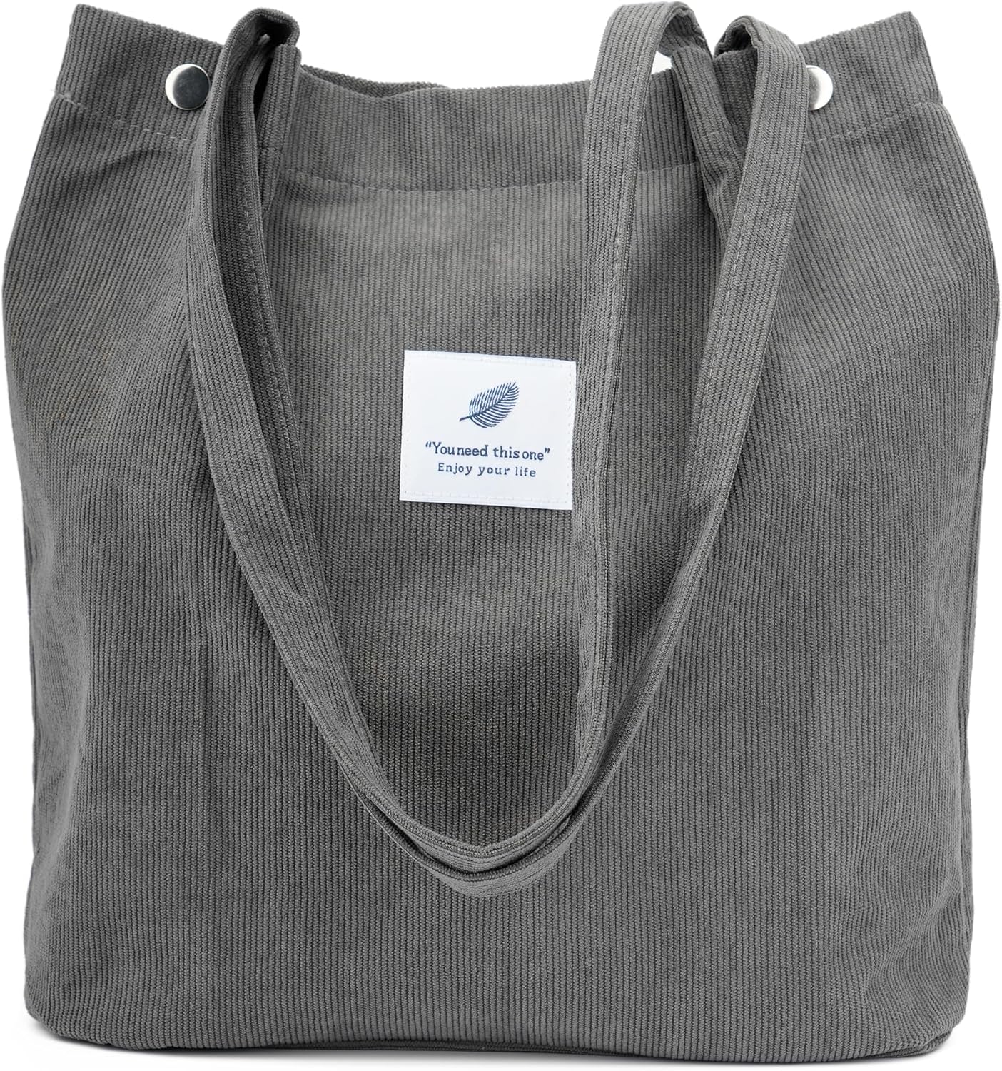 Corduroy Tote Bag Cute Tote Bags for Women Shoulder Bag with Inner Pocket for Work Beach Travel and Shopping Grocery