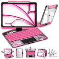 TabShell Y2K Transparent Pink 360° Rotating iPad Keyboard Case