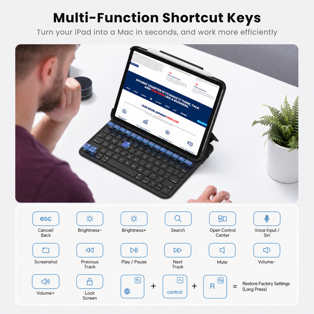 TabShell Lightweight Butterfly iPad Keyboard Case