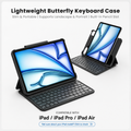 TabShell Lightweight Butterfly iPad Keyboard Case