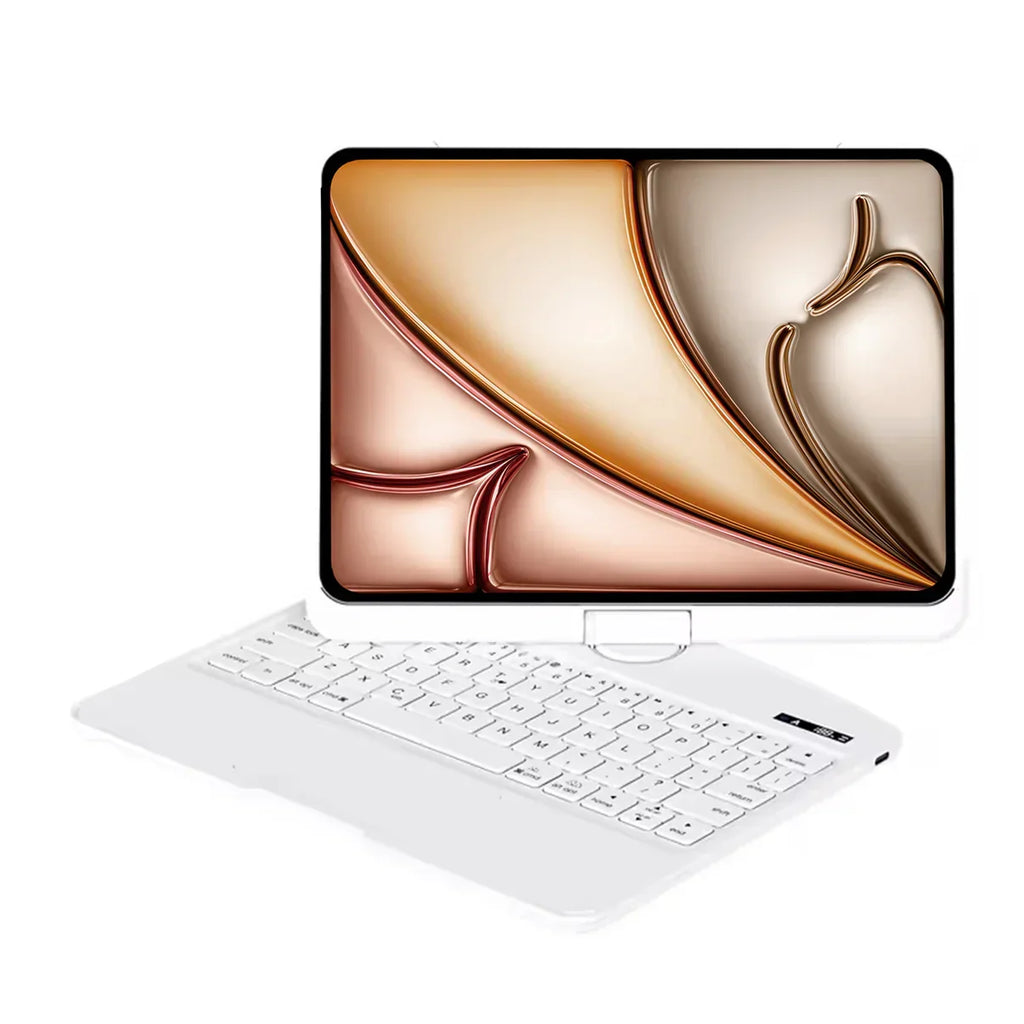 TabShell White 360° Rotating iPad Keyboard Case