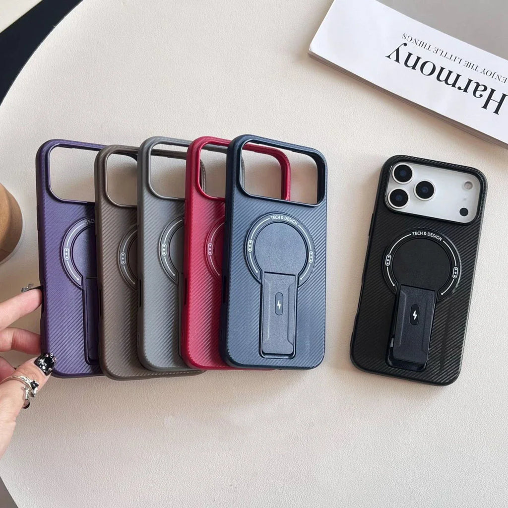 For Magsafe Shockproof Phone Cases for IPhone 17 Air 16 E 15 14 13 12 11 Pro Max Plus Magnetic Mounting Bracket Protective Cover
